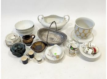 A Porcelain And Glass Assortment