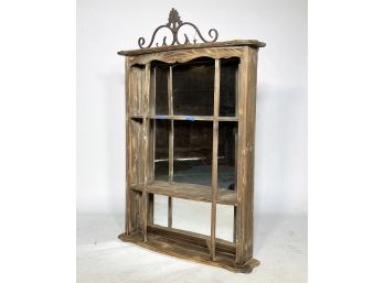 A Vintage Pine Curio Cabinet