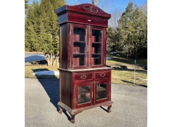 A Beautiful Vintage Rosewood Shop Or Apothecary Cabinet By Celton Paris