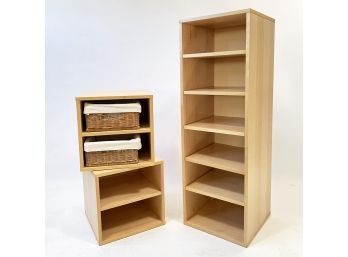 A Set Of Danish Modern Hardwood Modular Shelves