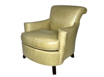 An Elegant Italian Leather Club Chair By Zagaroli Classics For Designers Loft And Workroom