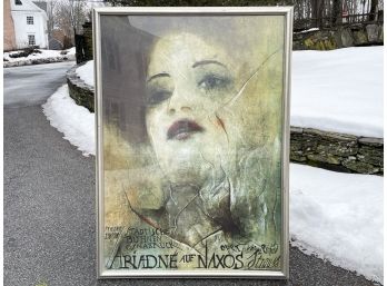 A Large Vintage Austrian Opera Poster For Ariadne Of Naxos By Richard Strauss