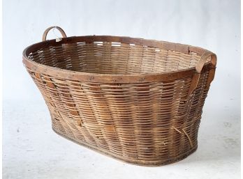 A Large Antique Laundry Basket