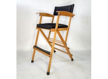 An Original Oak Dressing Room Chair From The Set Of The 2004 Remake Of 'Alfie'