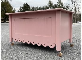 A Painted Wood Blanket Chest, Or Toy Chest, By Maine Cottage Furniture