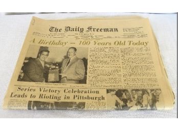 1971 Kingston Daily Freeman Anniversary Issue Of Original 1871 Rondout Freeman 1st Edition