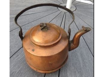 Arts & Crafts Style Hammered Copper & Iron Kitchen Old Fashioned Kitchen Stove Teapot