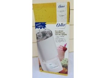 Virtually New In The Box Oster Electric Ice Cream Maker - It Will Be 90 Degrees & Humid Soon Enough!