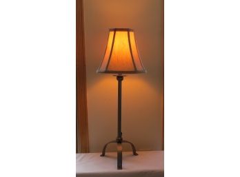 Three Legged Metal  Nickle Finish Candlestick Table Lamp