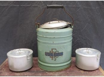 1920/30's Era Landers Frary & Clark Universal Lunch Pail Or Cooler New Britain, CT - Complete