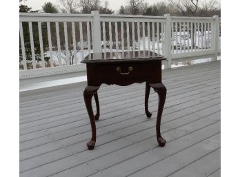 Ethan Allen Cherry Side Table With Drawer