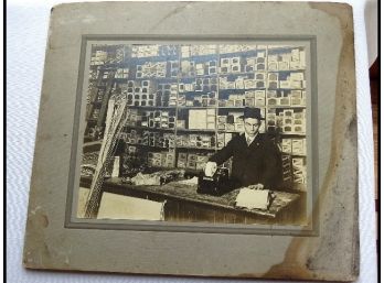 Interesting Antique 19th Century Occupational Merchant Store Photo - Leather Goods, Horse Tack