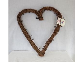 Medium Size Heart Shaped Grapevine Wreath-Never Used