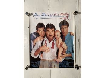 Vintage Rolled One Sheet Movie Store Poster Three Men And A Baby