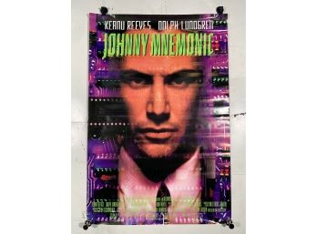 Vintage Rolled One Sheet Movie Store Poster Johnny Mnemonic