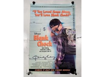 Vintage Rolled One Sheet Movie Store Poster Blank Check