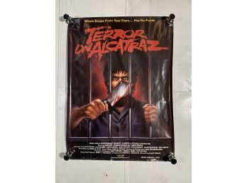 Vintage Rolled One Sheet Movie Store Poster Terror On Alcatraz