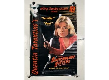 Vintage Rolled One Sheet Movie Store Poster Quentin Tarantinos Switchblade Sisters