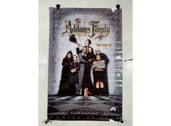 Vintage Rolled One Sheet Movie Store Poster The Addams Family 1991