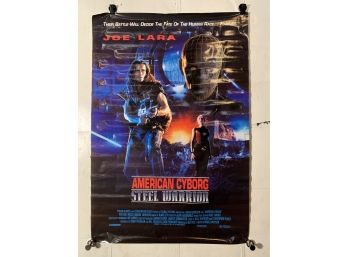 Vintage Rolled One Sheet Movie Store Poster American Cyborg 1993