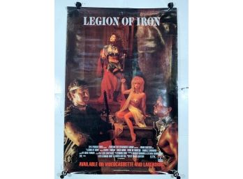 Vintage Rolled One Sheet Movie Store Poster Legion Of Iron 1990