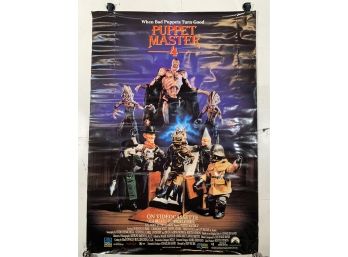 Vintage Rolled One Sheet Movie Store Poster Puppet Master 4