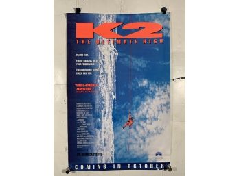 Vintage Rolled One Sheet Movie Store Poster K2 The Ultimate High