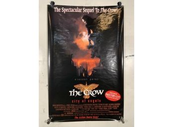 Vintage Rolled One Sheet Movie Store Poster The Crow City Of Angels