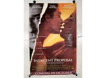 Vintage Rolled One Sheet Movie Store Poster Indecent Proposal