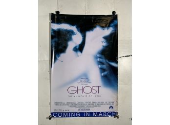 Vintage Rolled One Sheet Movie Store Poster Swayze In Ghost