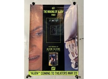 Vintage Rolled One Sheet Movie Store Poster