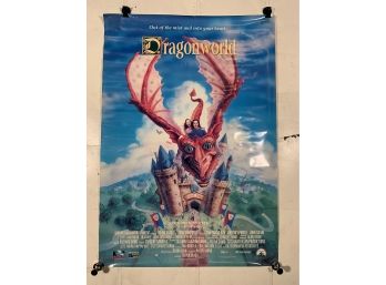 Vintage Rolled One Sheet Movie Store Poster Dragonworld 1994