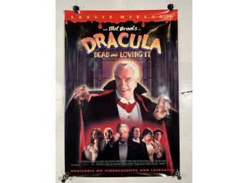 Vintage Rolled One Sheet Movie Store Poster Dracula Dead And Loving It