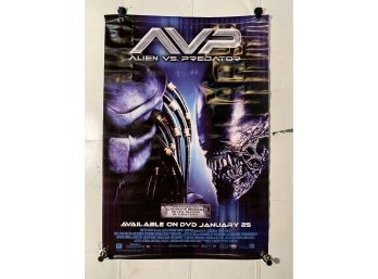 Vintage Rolled One Sheet Movie Store Poster Alien Vs Predator