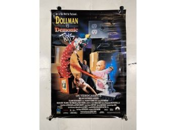 Vintage Rolled One Sheet Movie Store Poster Dollman Vs Demonic Toys