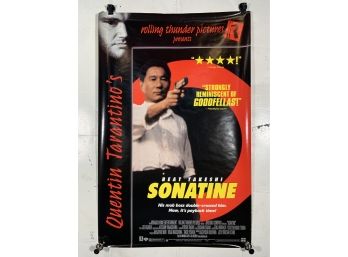 Vintage Rolled One Sheet Movie Store Poster Quentin Tarantinos Sonatine