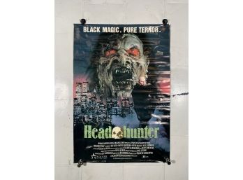 Vintage Rolled One Sheet Movie Store Poster Headhunter 1989