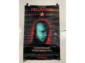 Vintage Rolled One Sheet Movie Store Poster Hellraiser Bloodline