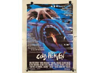 Vintage Rolled One Sheet Movie Store Poster  Cold Heaven 1992