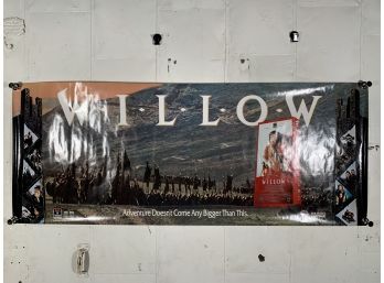 Vintage Rolled One Sheet Movie Store Banner Style Poster Willow 1988