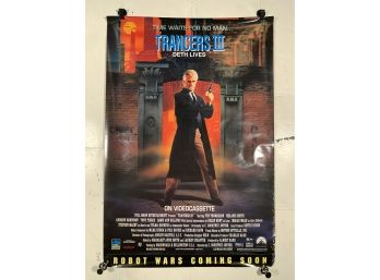 Vintage Rolled One Sheet Movie Store Poster Trancers III 1993