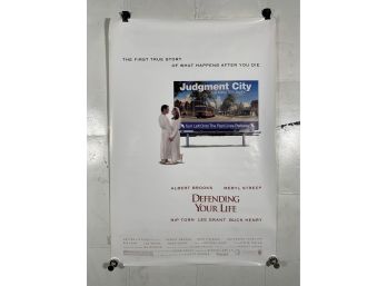 Vintage Rolled One Sheet Movie Store Poster Defending Your Life 1991