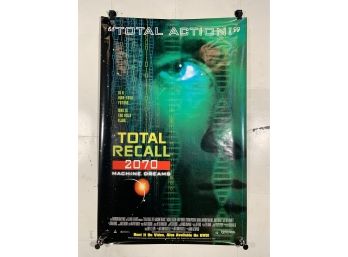 Vintage Rolled One Sheet Movie Store Poster Total Recall 2070