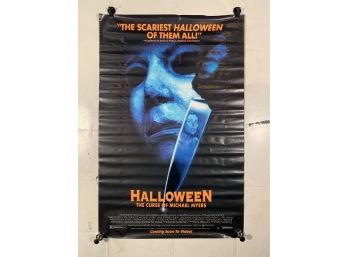 Vintage Rolled One Sheet Movie Store Poster  Halloween The  Curse Of Micheal Myers