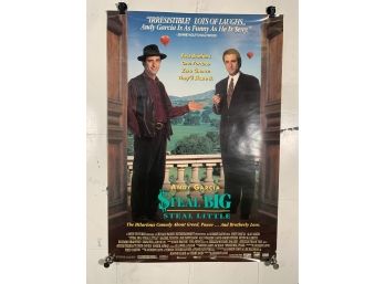 Vintage Rolled One Sheet Movie Store Poster Steal Big Steal Little