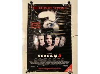 Vintage Rolled One Sheet Movie Store Poster  Scream 3