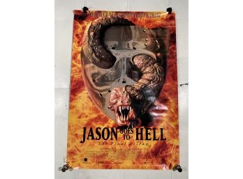 Vintage Rolled One Sheet Movie Store Poster Jason Goes To Hell 1993