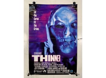 Vintage Rolled One Sheet Movie Store Poster Stephen Kings Thinner