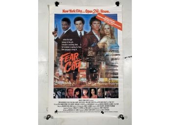 Vintage Rolled One Sheet Movie Store Poster Fear City 1984