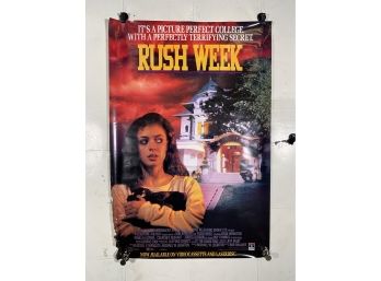 Vintage Rolled One Sheet Movie Store Poster Rush Week